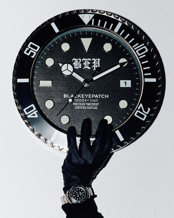 OE DIAL WALL CLOCK BLACK
