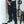 OE LOGO DOUBLE KNEE DUCK PANTS BLACK
