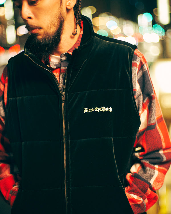 OE LOGO PUFFER VEST D.GREEN