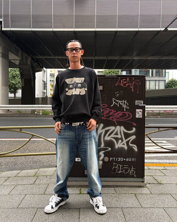 OG BEARS RAGLAN CREW SWEAT BLACK