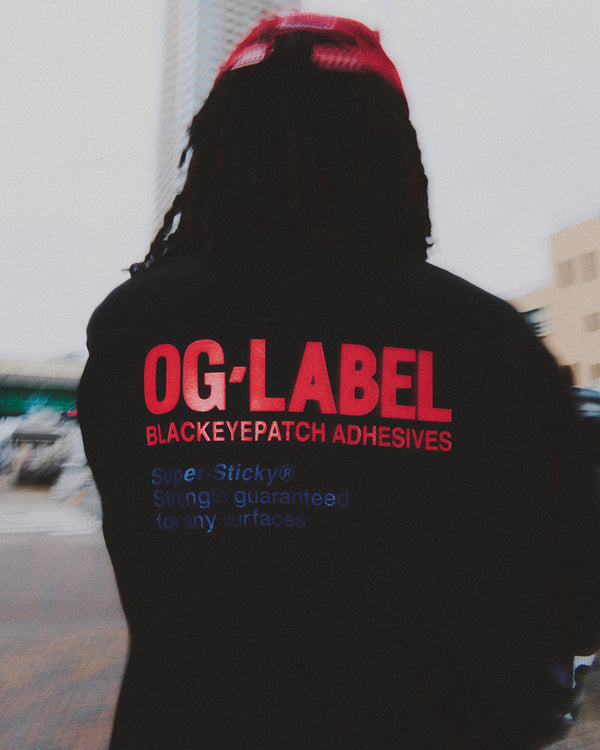 OG LABEL AID TEE BLACK