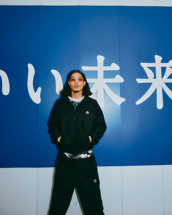 OG LABEL FLEECE JACKET BLACK