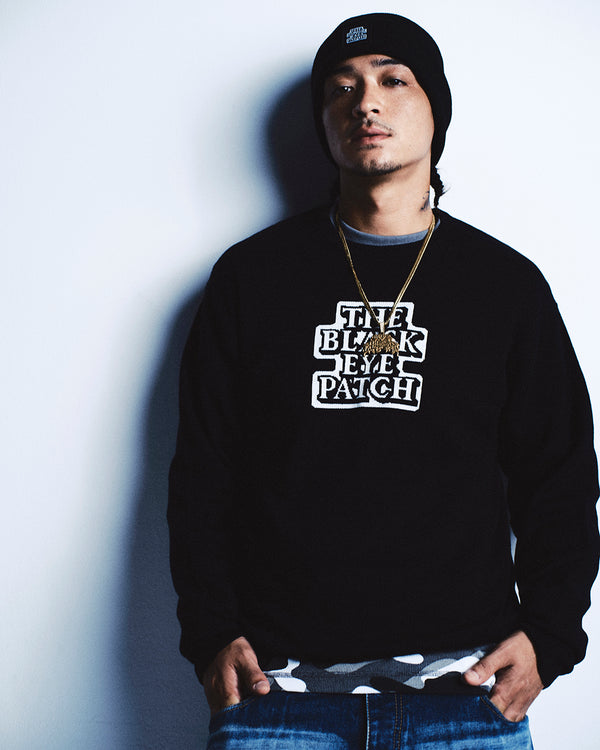 OG LABEL KNIT SWEATER BLACK