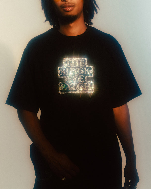 OG LABEL RHINSTONE TEE BLACK