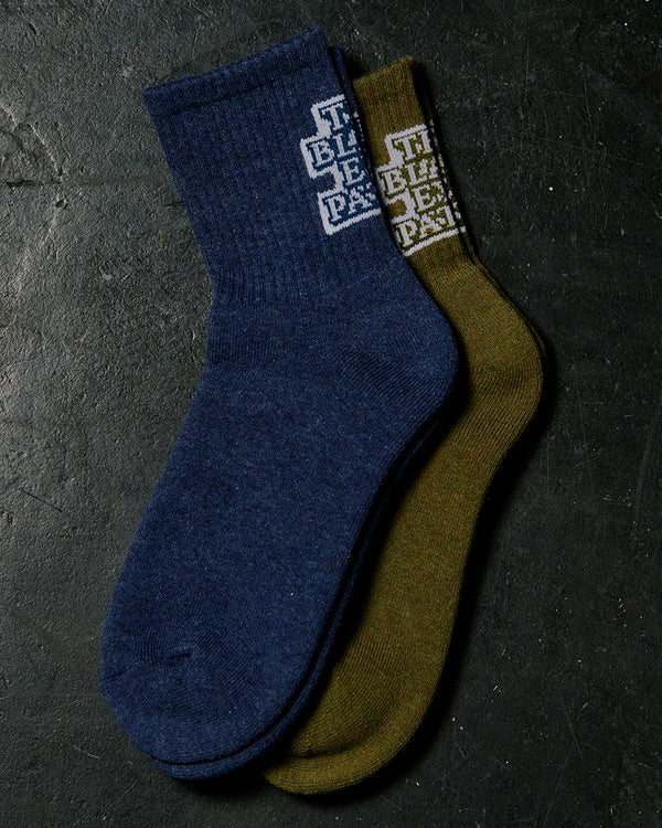 OG LABEL SHORT SOCKS NAVY