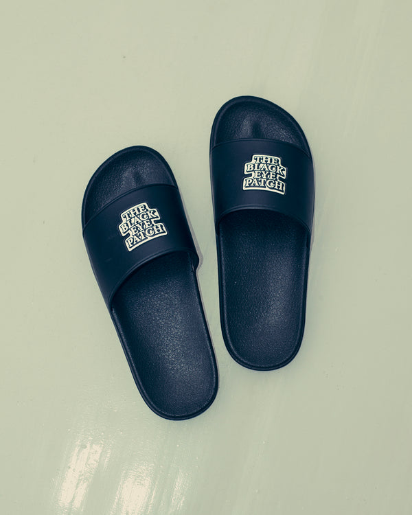 OG LABEL SHOWER SANDALS BLACK