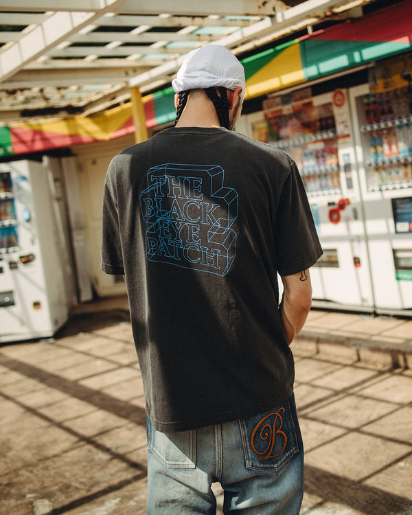 POLYGON OG LABEL TEE WASHED BLACK