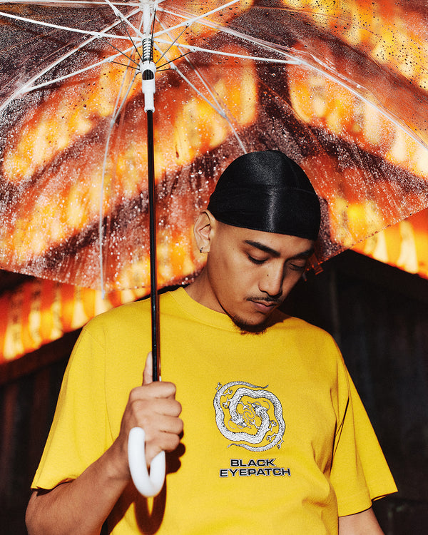 Reflective Dragon Swirl Logo Tee (White)