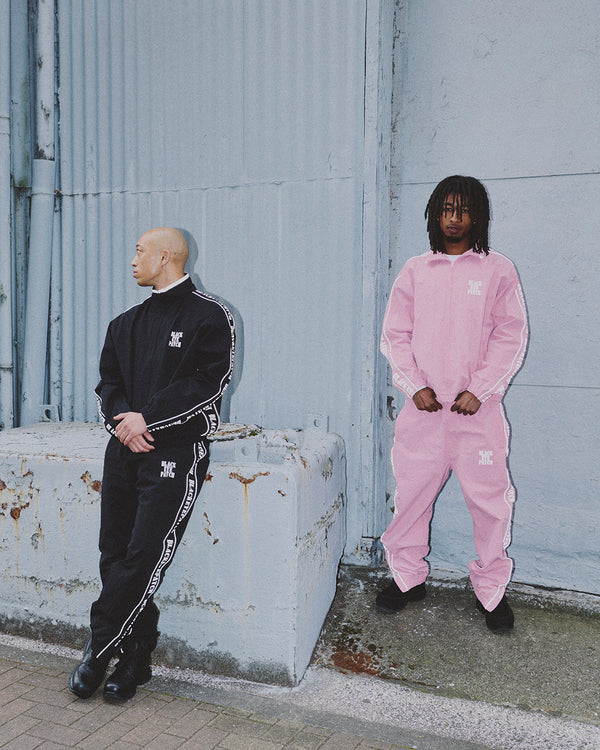 REFLECTIVE STENCIL LOGO TRACK JACKET PINK