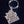 RHINESTONED OG LABEL PLATED KEYCHAIN SILVER