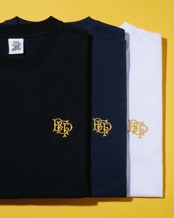 ROYAL EMBLEM EMBROIDERED HEAVYWEIGHT TEE BLACK