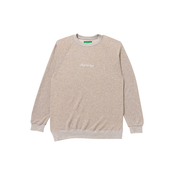 Royal Script Raglan Crew Sweatshirt, Brown