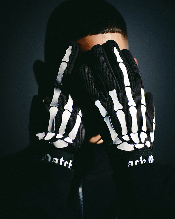 SKELETON’S FINGER GLOVES BLACK