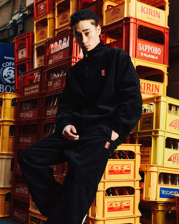 SMALL HWC CORDUROY TRACK JACKET BLACK