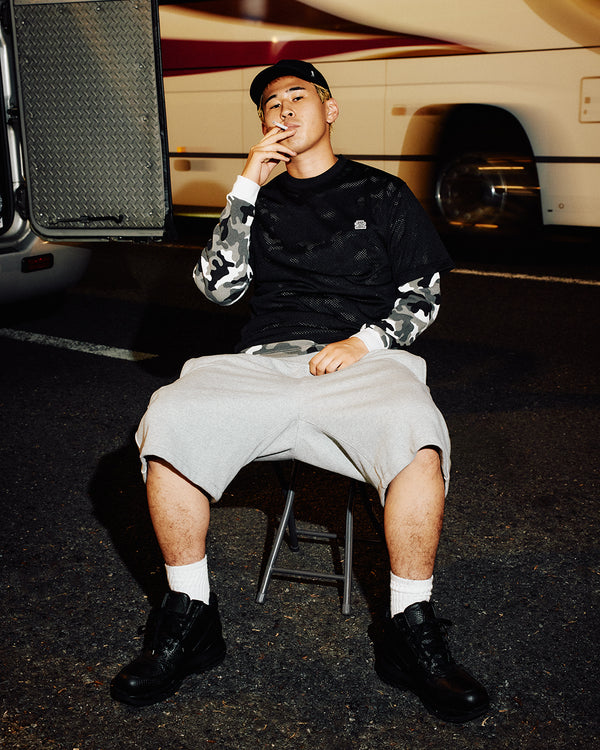SMALL OG CREW NECK MESH TEE BLACK