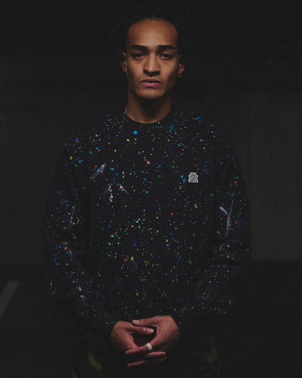 SMALL OG PAINT SPLATTERED CREW SWEAT MULTI