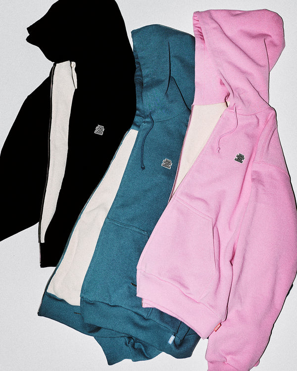 SMALL OG THERMAL ZIP HOODIE DARK BLUE