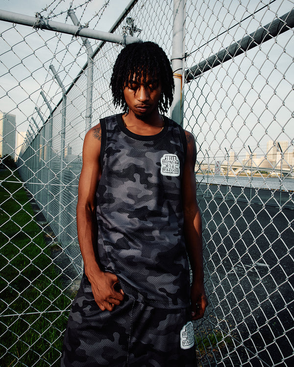 SPRAYED OG LABEL MESH TANK TOP