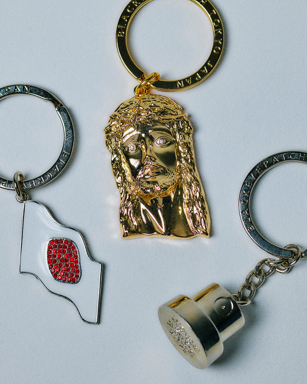 JAPAN FLAG KEYCHAIN SILVER