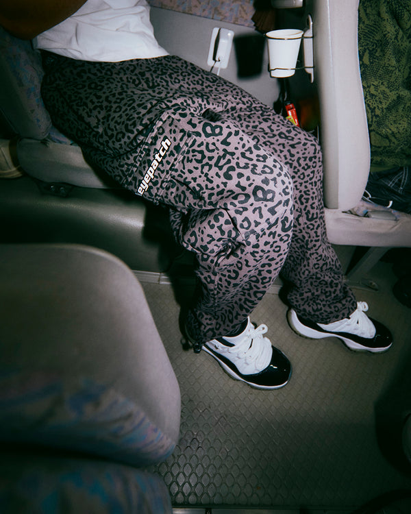 TACTICAL LOGO LEOPARD CARGO PANTS CHARCOAL