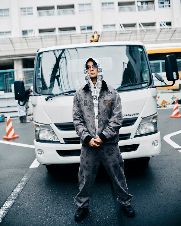 UE TATTOO FLASH DUCK JACKET CHARCOAL