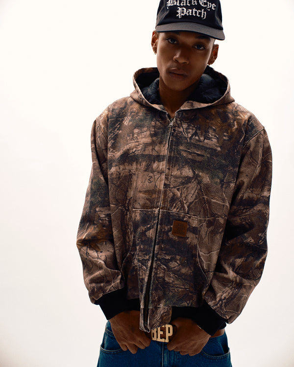 WASHED HOODED DUCK JACKET MULTI