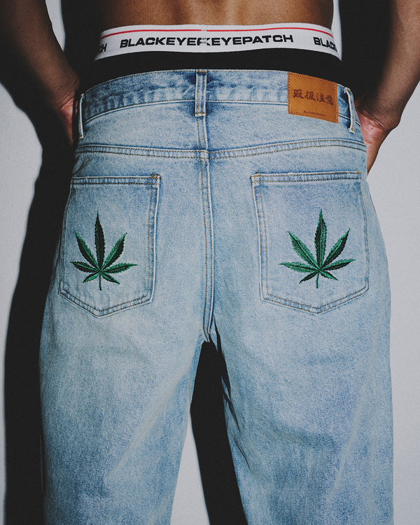 WEED ICON BAGGY JEANS INDIGO