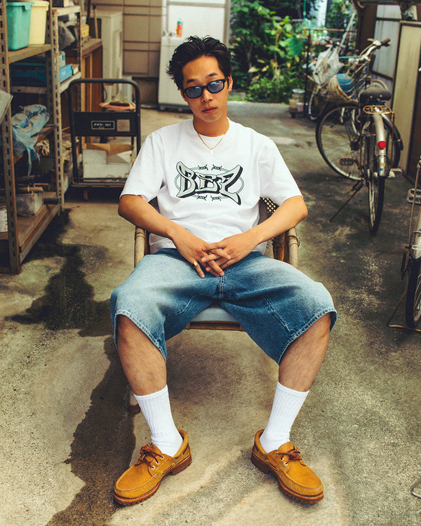 WIRED RIDER LOGO TEE WHITE