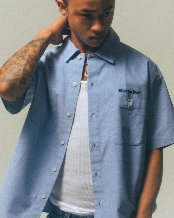 WORLD IS YOUR S/S OXFORD SHIRT LIGHT BLUE