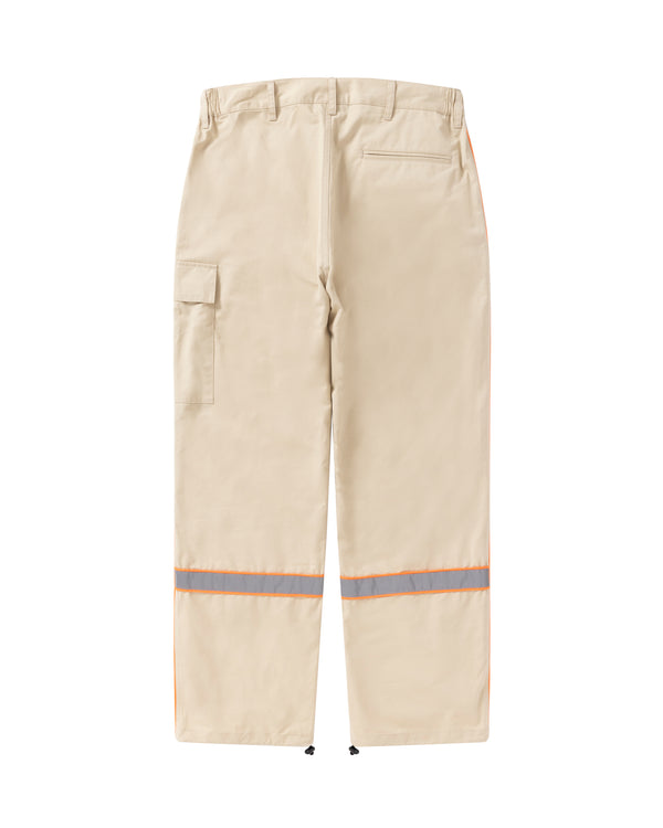 VERTICAL LOGO REFLECTOR WORKPANTS BEIGE