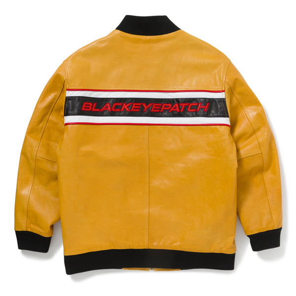 RACING LEATHER JACKET YELLOW