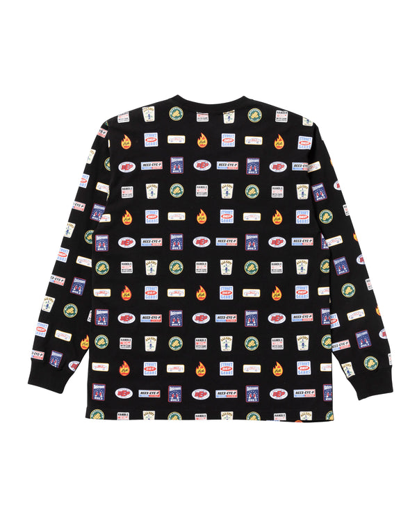 LOGOS Long Sleeve T-Shirt, Black