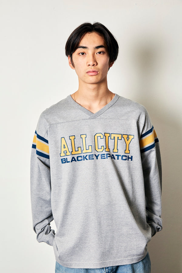 ALL CITY FOOTBALL Heavyweight T-Shirt, Heather Gray