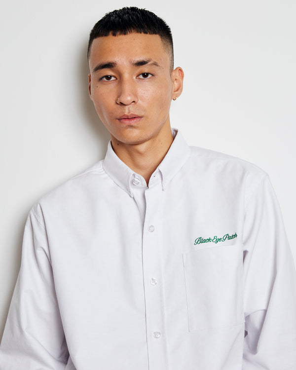 Royal Script Oxford Shirt, White