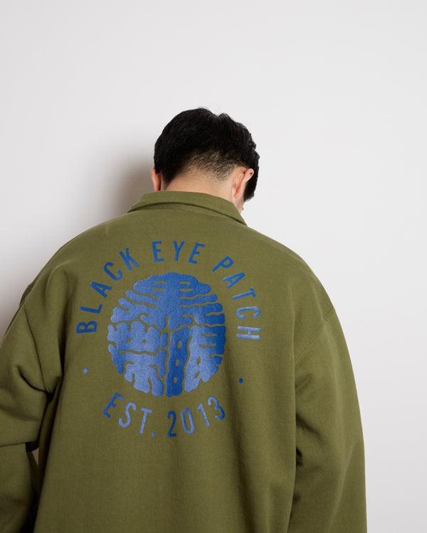 Kamon Half Zip Crew Sweatshirt, Olive